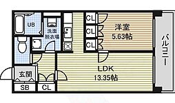 セイント橘 1LDKの間取図画像