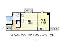 メナー浄心2 1LDKの間取図画像