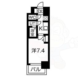 メイクスWアート丸の内 1Kの間取図画像