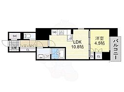 オープンレジデンシア久屋大通THECOURT 1LDKの間取図画像