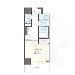 ル・シエル葵 1Kの間取図画像
