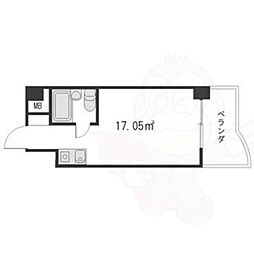 パリーマンション ワンルームの間取図画像