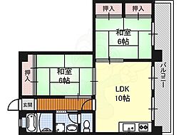 第2泰水堂ビル 2LDKの間取図画像