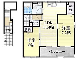 グレース小碓 2LDKの間取図画像