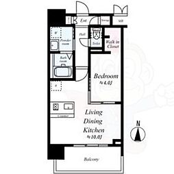 プレサンス丸の内レジデンス 1LDKの間取図画像