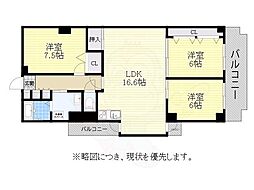 第三小島ビル 3LDKの間取図画像