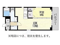 桜パレス 1LDKの間取図画像