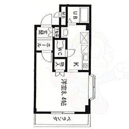 KOHWASTAR 1Kの間取図画像