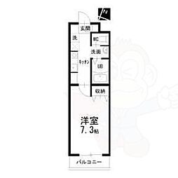 A・City七条 1Kの間取図画像