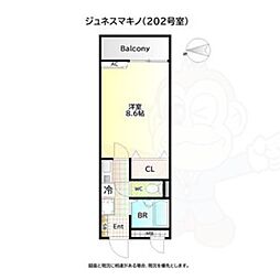 ジュネスマキノ 2階/-