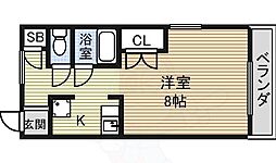 ドミール神谷 1Kの間取図画像