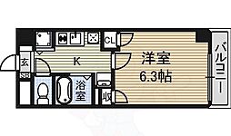 パルティール鶴舞 1Kの間取図画像