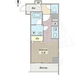 SJSakurayama ワンルームの間取図画像