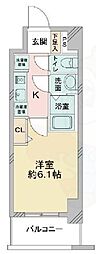 アステリ鶴舞エーナ 1Kの間取図画像