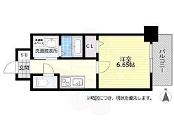 第18金山フクマルビル 1Kの間取図画像