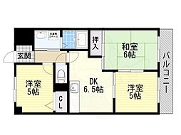 エクセルハイツ尾頭橋 3DKの間取図画像