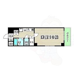 喜八マンション 1Kの間取図画像