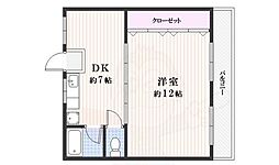 峰ビル 1DKの間取図画像
