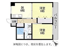 マルイチビル 2DKの間取図画像