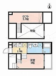 メゾンドルミナス 1Kの間取図画像