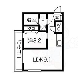 BELLE ROSE大江 EAST(B棟) 2階/-