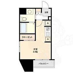ライブコート丸の内 ワンルームの間取図画像
