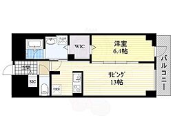 グランルクレ新栄ウエスト 1LDKの間取図画像