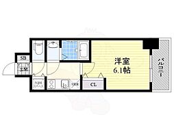 プレサンス栄フロント 1Kの間取図画像
