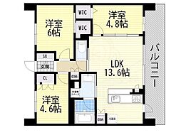 ブライム名古屋 3LDKの間取図画像