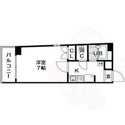 フォレスト318 1Kの間取図画像