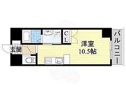 S-FORT東別院 ワンルームの間取図画像