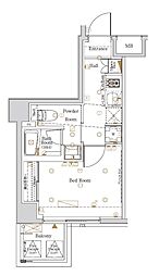 Log戸越公園 5階1Kの間取り