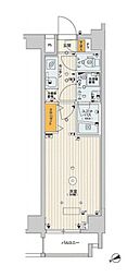 JR山手線 田町駅 徒歩10分の賃貸マンション 4階1Kの間取り
