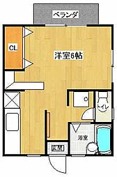 ハイツ氷川 1Kの間取図画像