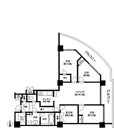 シティゲートタワー千里中央 4LDKの間取図画像