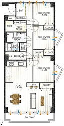 間取図画像 3LDK