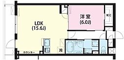 エムズプランドール 1LDKの間取図画像