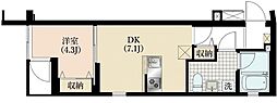 Ferio 1DKの間取図画像
