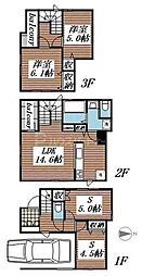 Ｓｕｍａｉ−ｔｏ足立区鹿浜02 3LDKの間取り