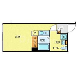 Novel Court西新井 2階ワンルームの間取り