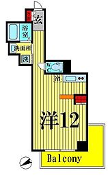 Ｙビル足立江北ティアラ 203 2階ワンルームの間取り