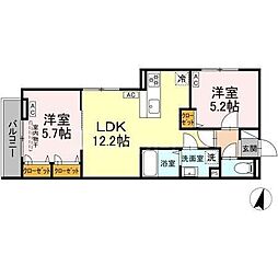 間取図画像 2LDK