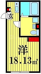 MONOLITH　OGI-OHASHI 1階ワンルームの間取り