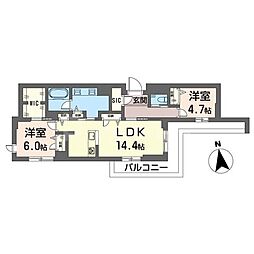 間取図画像 2LDK
