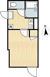 ラフィネ竹の塚 1階1Kの間取り