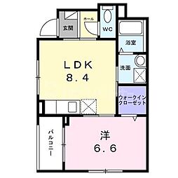 moderno 101 1階1LDKの間取り