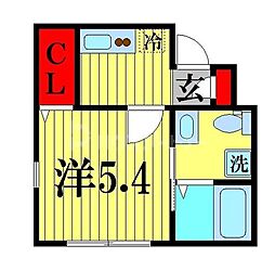Maison de L’aile 1階1Kの間取り