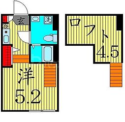 ローレンス　ヒルズ 1階1Kの間取り