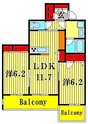 間取図画像 2LDK