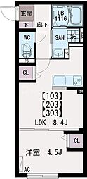 間取図画像 1LDK